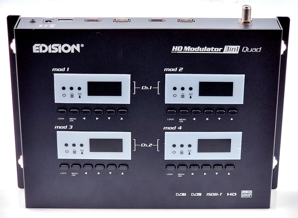 Edision Modulador HDMI Mini 3n1 a DVB-T DVB-C ISDB-T