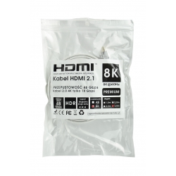 Kabel HDMI biały płaski 2.1 8K UHD 3,0m